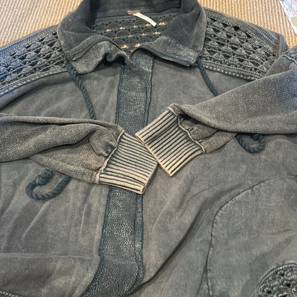 NWT FREE PEOPLE dune big oversized jacket in overboard blue size L-XXL - Picture 15 of 16